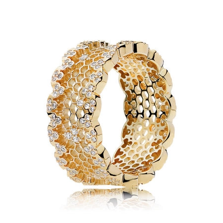 (image pour) Bague Dentelle en Nids d’Abeilles PANDORA Shine™ - 167100CZ