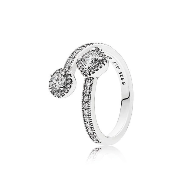(image pour) PANDORA - Bague Ouverte élégance Abstraite - 191031CZ