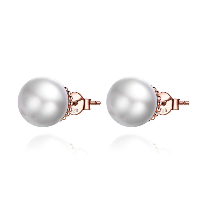 (image pour) Clous d'Oreilles Style PANDORA perle - SCE609